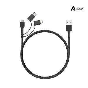 [AUKEY] 아오키 멀티 고속 충전 케이블 (3in1 cable) / 애플 MFi 인증