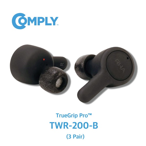 [COMPLY] 컴플라이 폼팁 TrueGrip Pro™ Original 트루그립 프로 오리지널 이어팁 TWR-200-B (3 pair)